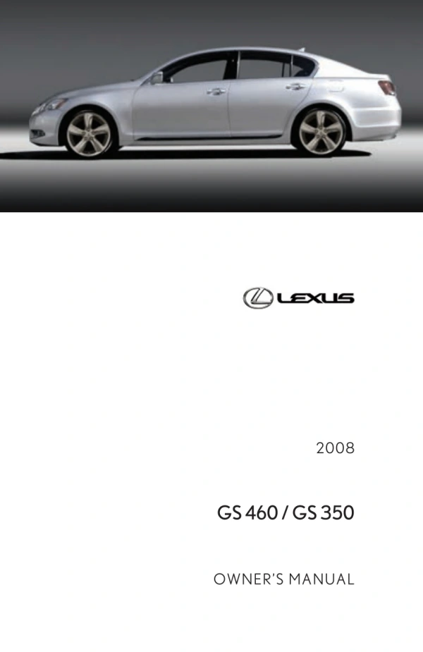 Instrukcja obsługi Lexus GS — 2008