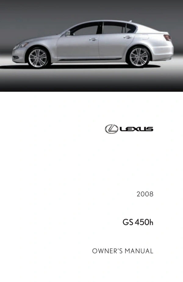 Instrukcja obsługi Lexus GSh — 2008
