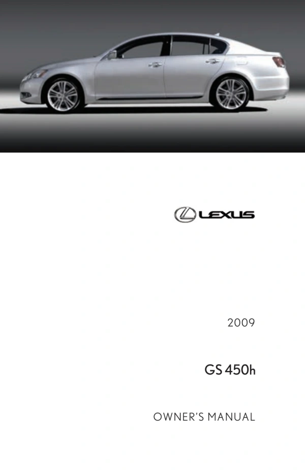 Instrukcja obsługi Lexus GSh — 2009