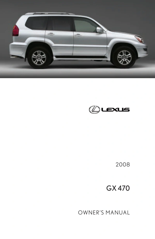 Instrukcja obsługi Lexus GX — 2008