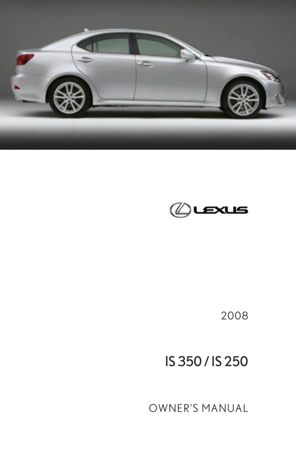 Instrukcja obsługi Lexus IS — 2008
