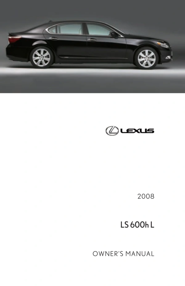 Instrukcja obsługi Lexus LSh — 2008