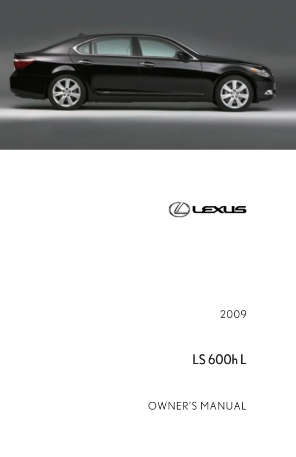 Instrukcja obsługi Lexus LSh — 2009