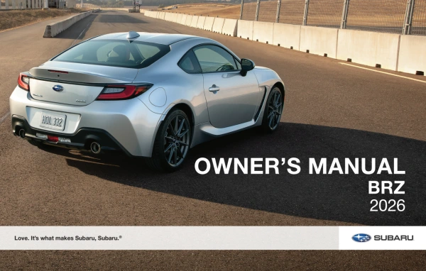 Instrukcja obsługi Subaru BRZ — 2026