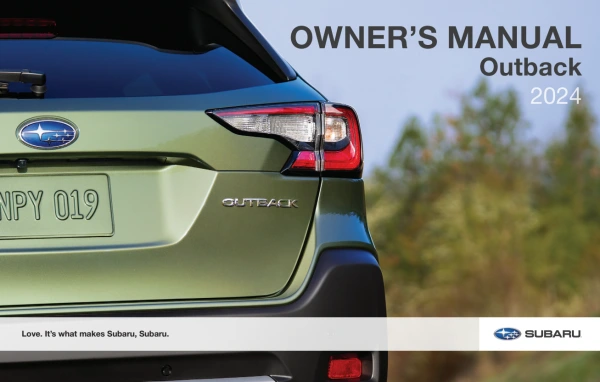 Instrukcja obsługi Subaru Outback — 2024