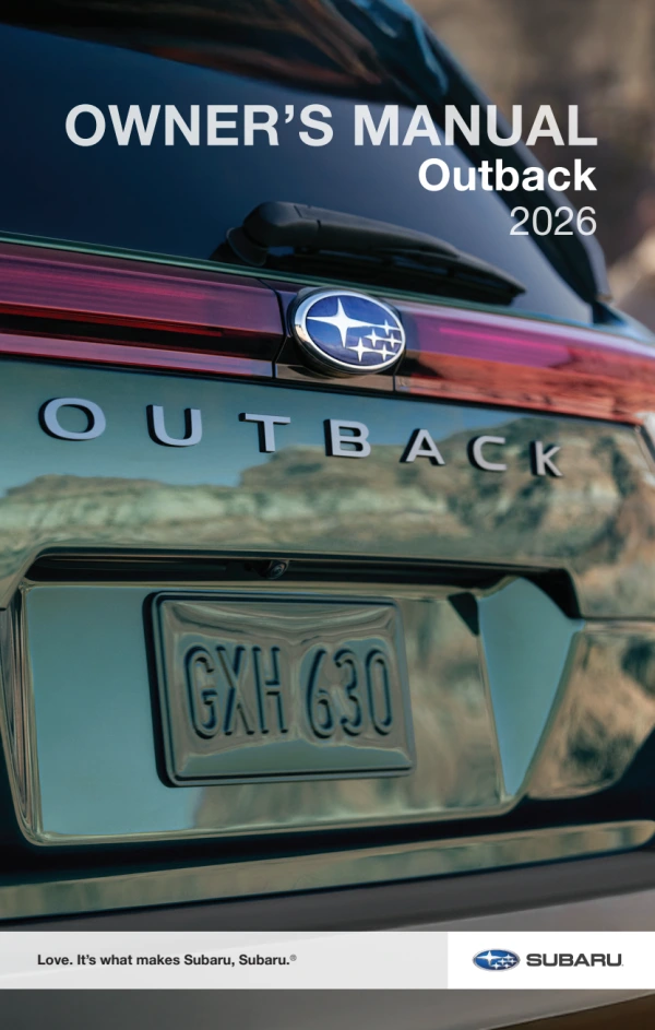 Instrukcja obsługi Subaru Outback — 2026