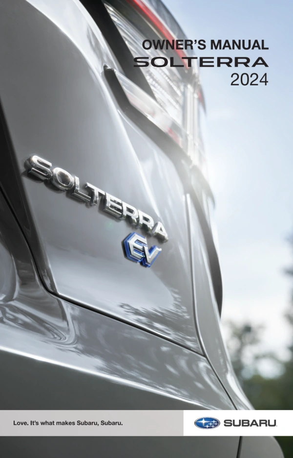 Instrukcja obsługi Subaru Solterra — 2024