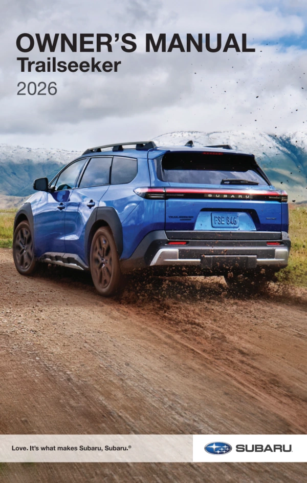 Instrukcja obsługi Subaru Trailseeker — 2026