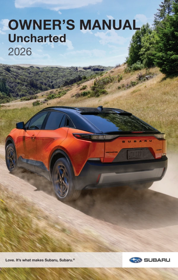 Instrukcja obsługi Subaru Uncharted — 2026