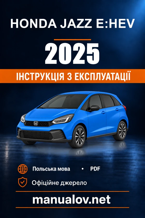Honda Jazz e:HEV — instrukcja obsługi, 2025