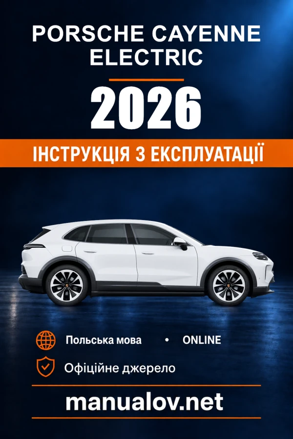 Porsche Cayenne Electric — instrukcja obsługi, rok modelowy 2026