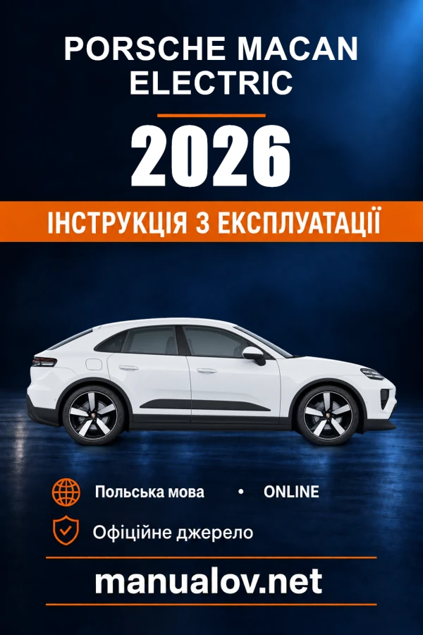 Porsche Macan Electric — instrukcja obsługi, rok modelowy 2026