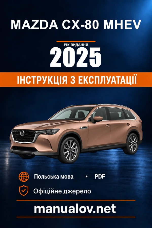 Mazda CX-80 MHEV — instrukcja obsługi, rok wydania 2025