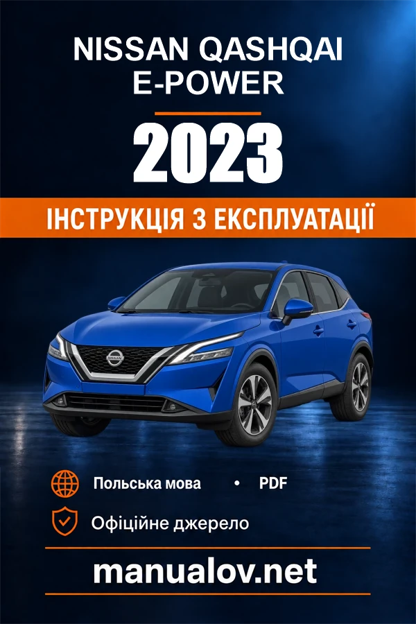 Nissan Qashqai e-POWER — instrukcja obsługi, 2023
