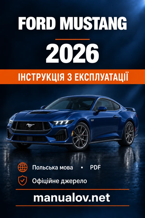 Instrukcja obsługi Ford Mustang — MY 2026
