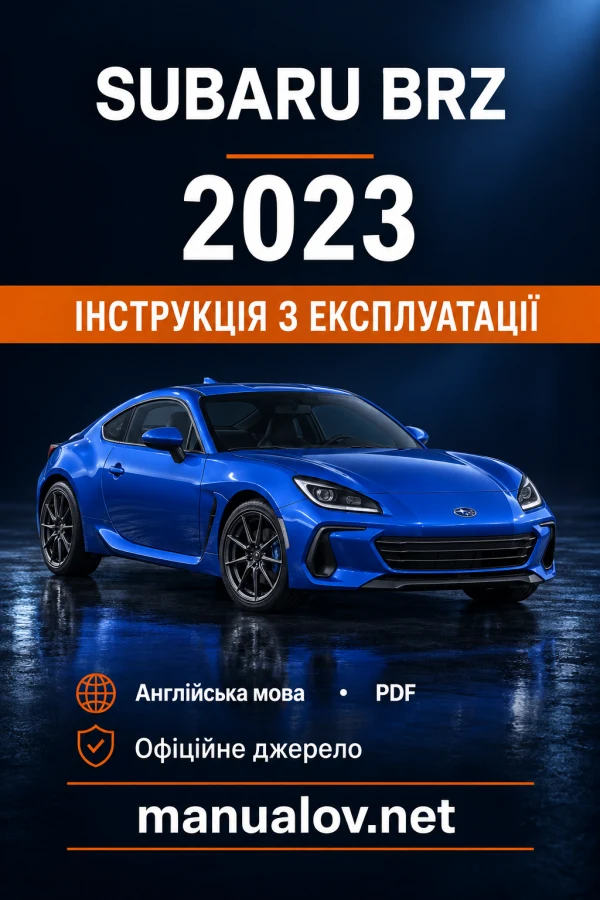 Instrukcja obsługi Subaru BRZ — MY 2023