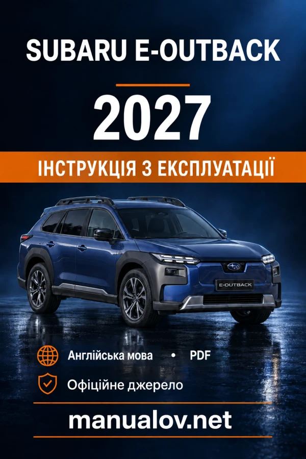 Instrukcja obsługi Subaru E-Outback — MY 2027