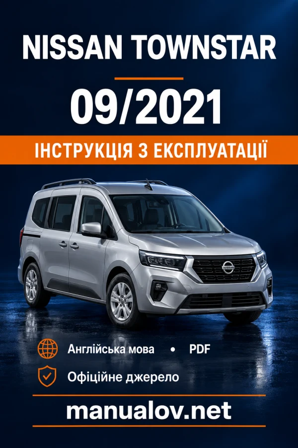 Instrukcja obsługi Nissan Townstar XFK — wydanie 09/2021