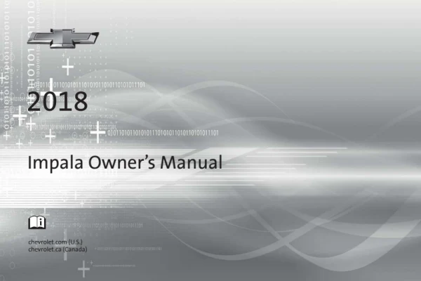 Інструкція з експлуатації Chevrolet Impala — MY 2018