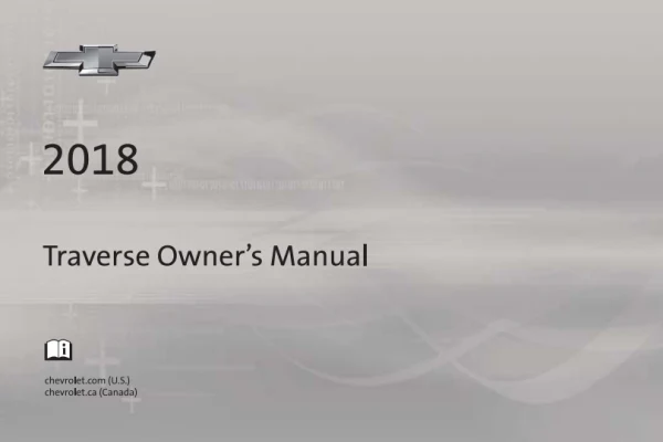 Instrukcja obsługi Chevrolet Traverse — MY 2018