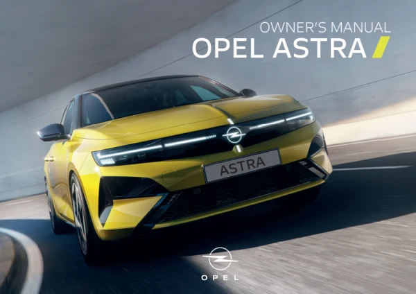 Instrukcja obsługi Opel Astra L — wydanie 02.2026