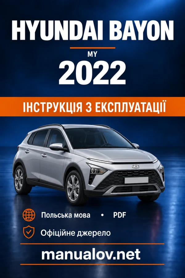 Instrukcja obsługi Hyundai Bayon BC3 CUV — MY 2022