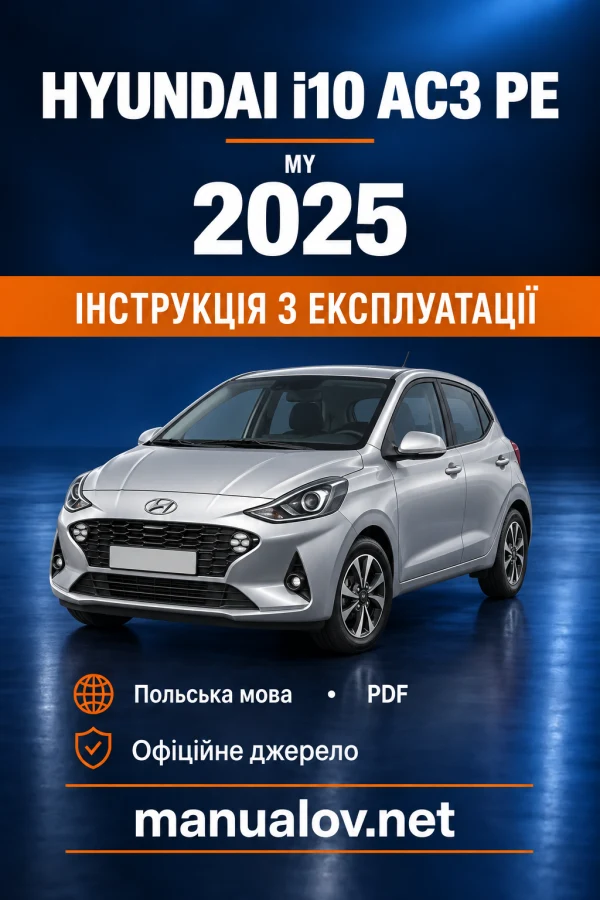 Instrukcja obsługi Hyundai i10 AC3 PE — MY 2025