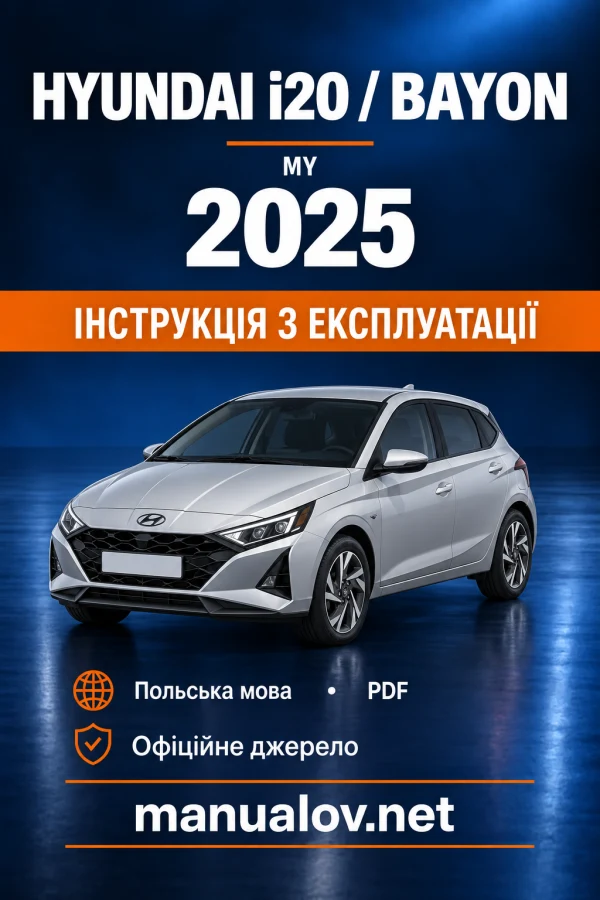Instrukcja obsługi Hyundai i20 BC3 PE / Bayon BC3 CUV PE — MY 2025
