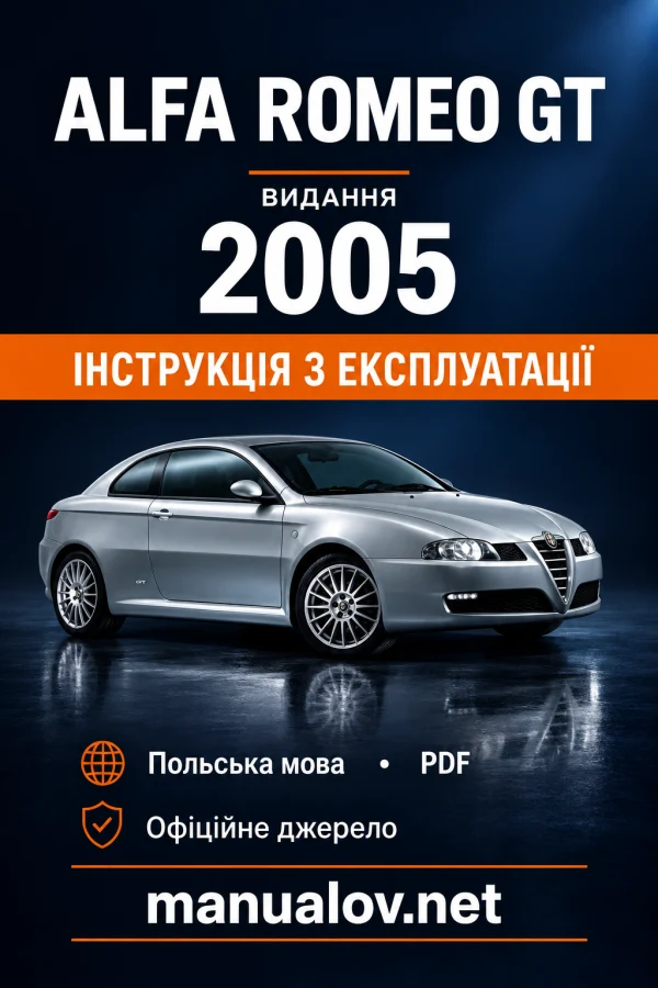 Instrukcja obsługi Alfa Romeo GT — wydanie 01/2005