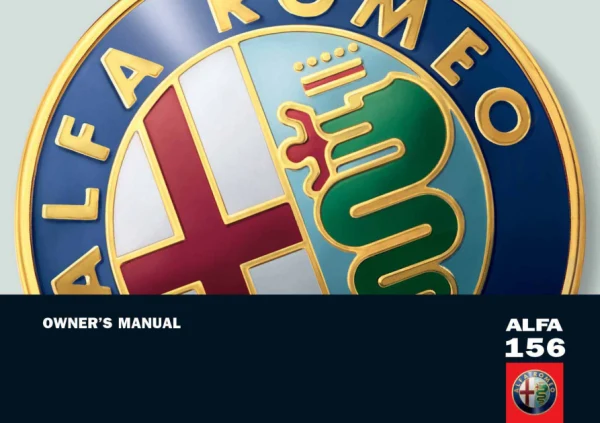Instrukcja obsługi Alfa Romeo 156 — wydanie 604.31.548
