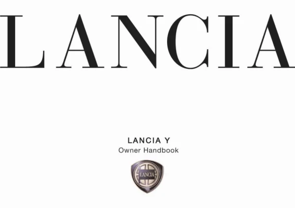 Instrukcja obsługi Lancia Y — wydanie 04/2001 / 3