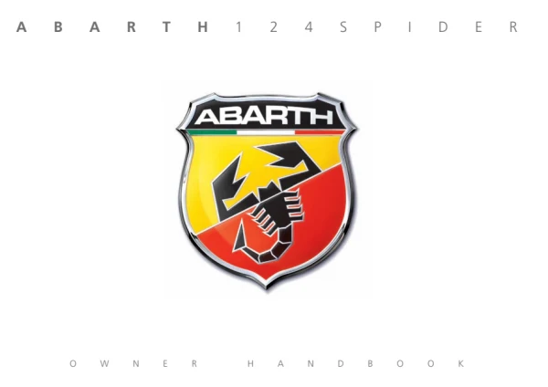 Instrukcja obsługi Abarth 124 Spider — wydanie 06/2018 / 1