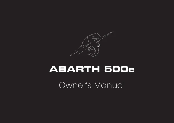 Instrukcja obsługi Abarth 500e — wydanie 03/2026 / 1