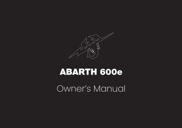Instrukcja obsługi Abarth 600e — wydanie 01/2026 / 1