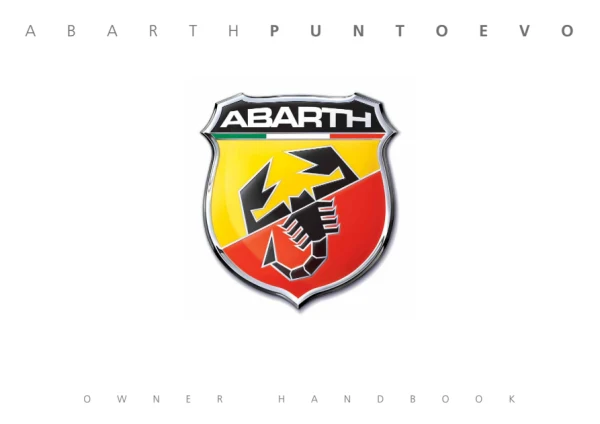 Instrukcja obsługi Abarth Punto Evo — wydanie 09/2010 / 2