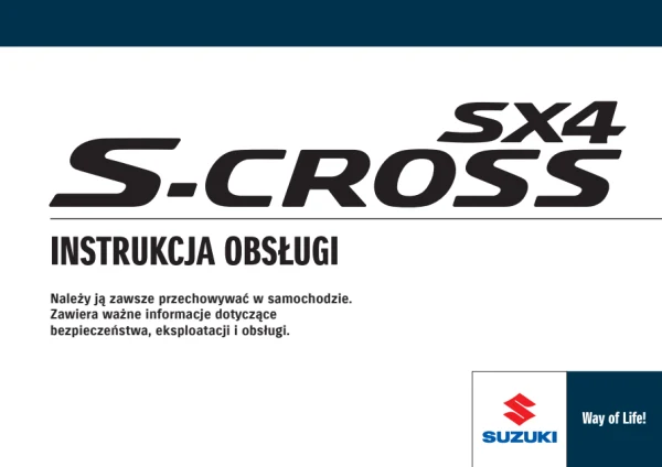 Instrukcja obsługi Suzuki S-Cross — wydanie 10/2013