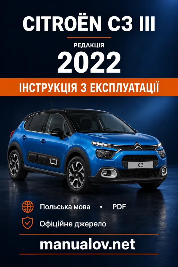 Instrukcja obsługi Citroën C3 III — wydanie 2022