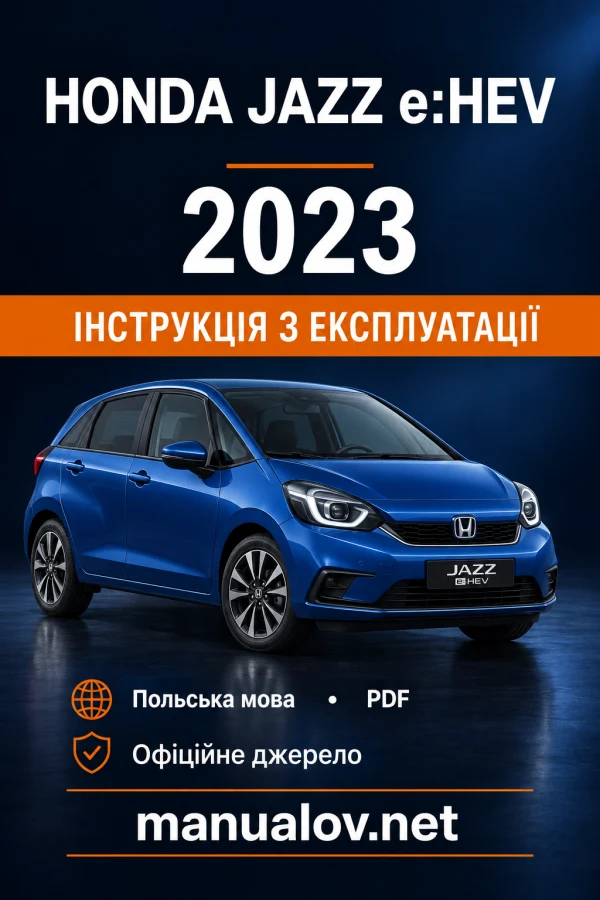 Instrukcja obsługi Honda Jazz e:HEV — MY 2023