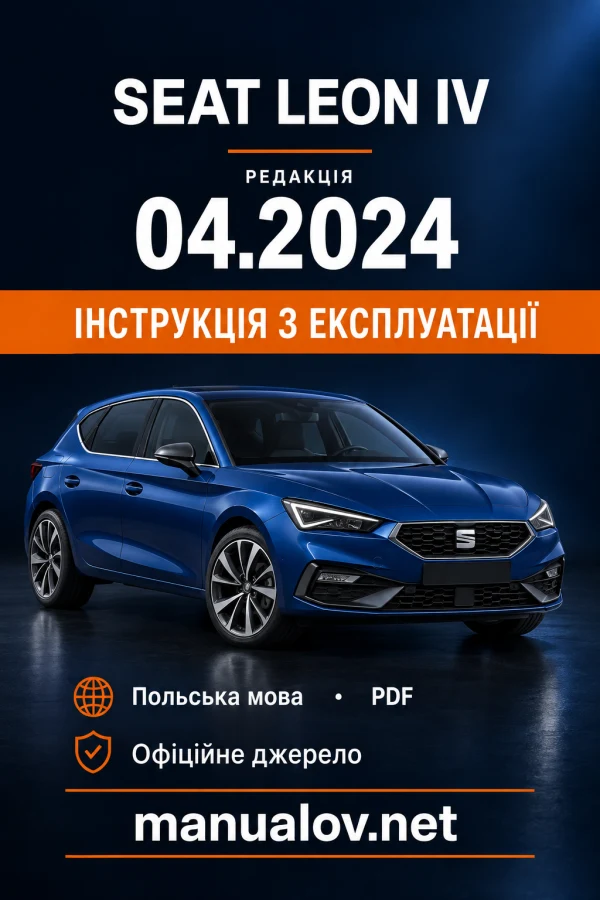 Instrukcja obsługi SEAT Leon IV — wydanie 04.2024