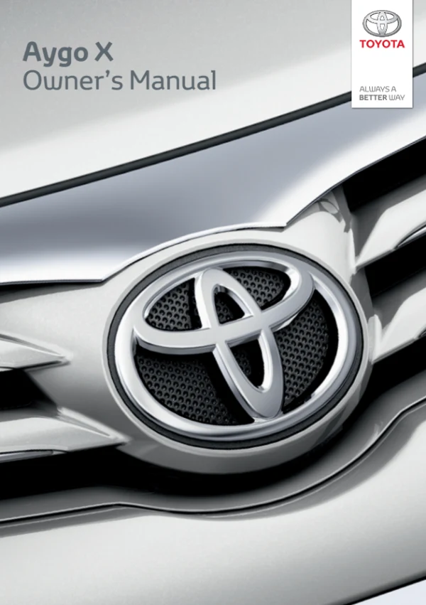 Instrukcja obsługi Toyota Aygo X — wydanie 01.03.2022