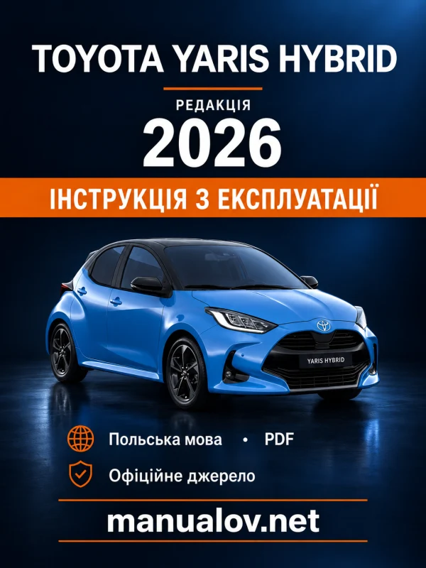 Instrukcja obsługi Toyota Yaris Hybrid — wydanie 09.03.2026