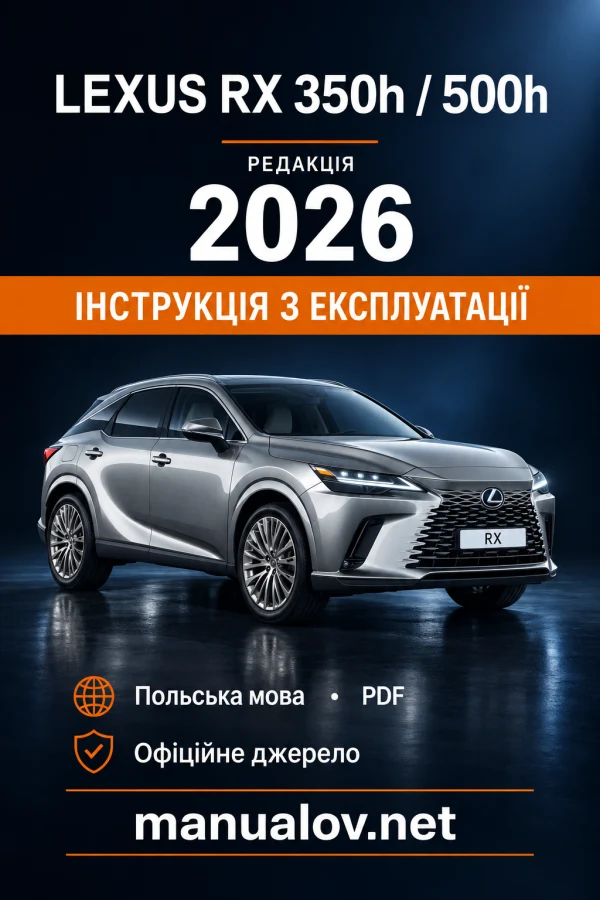 Instrukcja obsługi Lexus RX 350h / 500h — wydanie 02.02.2026