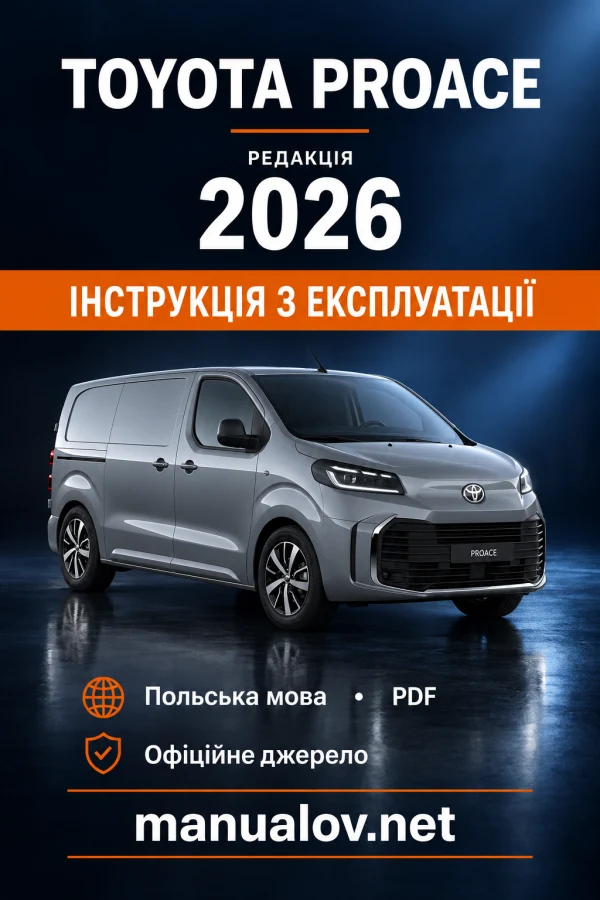 Instrukcja obsługi Toyota Proace — wydanie 29.06.2026