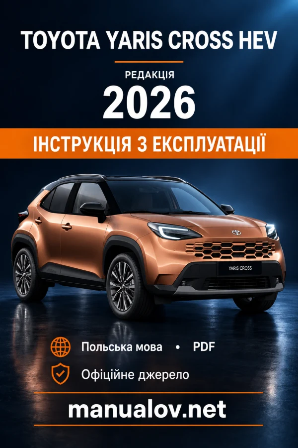 Instrukcja obsługi Toyota Yaris Cross Hybrid — wydanie 27.07.2026