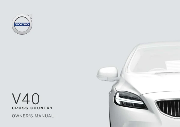 Instrukcja obsługi Volvo V40 Cross Country — MY 2019