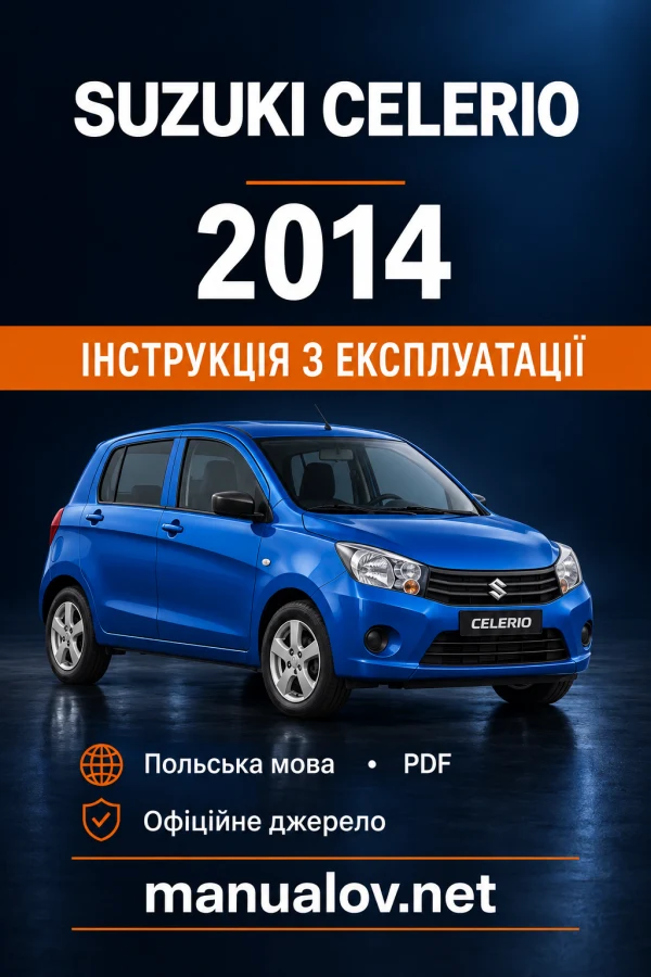 Instrukcja obsługi Suzuki Celerio — wydanie 2014