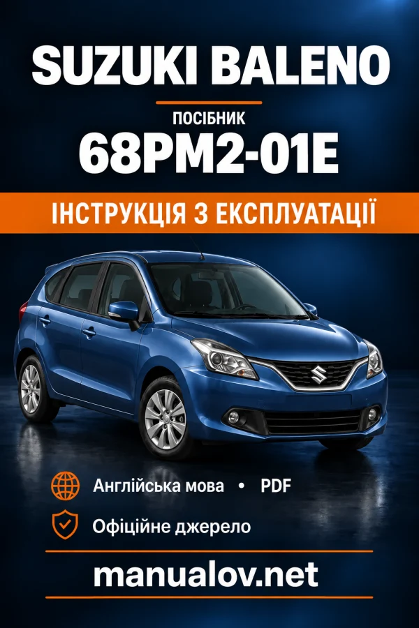 Instrukcja obsługi Suzuki Baleno — wydanie 68PM2-01E