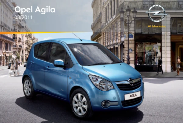 Instrukcja obsługi Opel Agila B — MY2012 — MY 2012