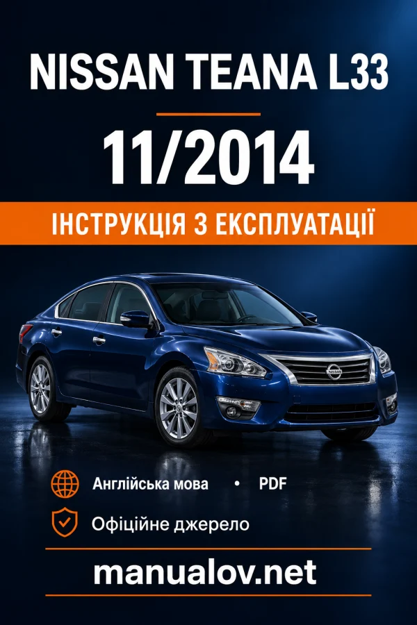 Instrukcja obsługi Nissan Teana L33 — wydanie L33-A / 13.11.2014