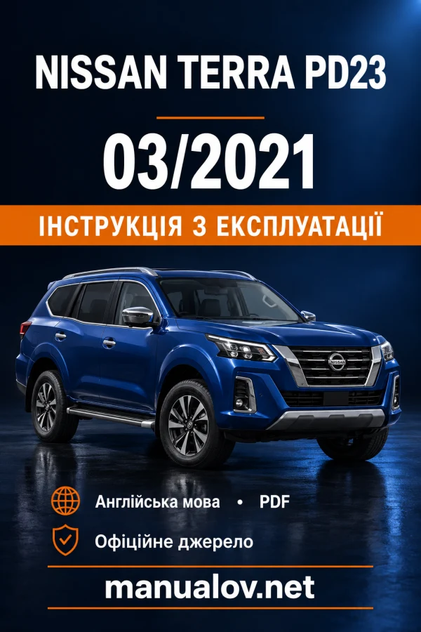 Instrukcja obsługi Nissan Terra PD23 — wydanie PD23-A / 25.03.2021